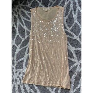 Tan Sequin Michael Kors Tank Top